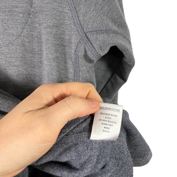 Free Fly Bamboo Flex Quarter Zip Shirt Grey Performance Outdoor Mens Small - Picture 5 of 6